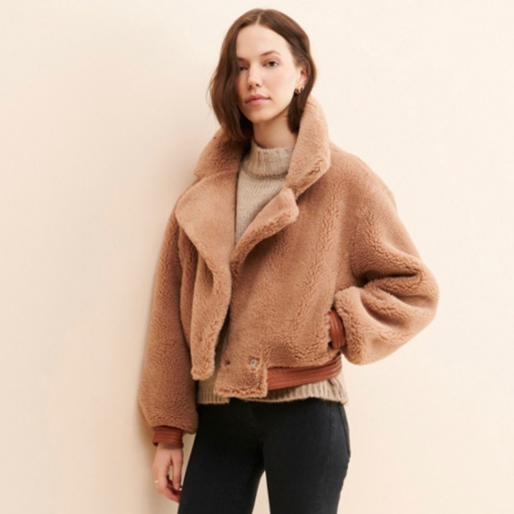 Blank NYC Mocha Mousse Teddy Coat
